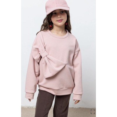Sweatshirt with pink bow - POZ 7/8Y