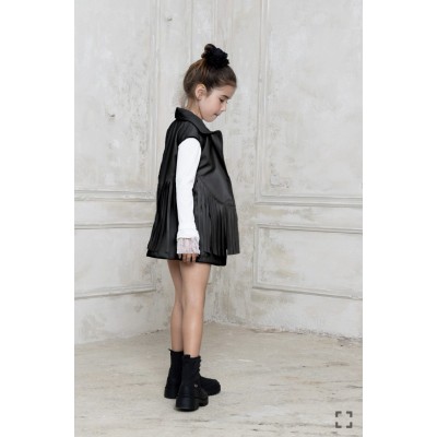 Γιλέκο με κρόσια - ΜΑΥΡΟ 5/6Y