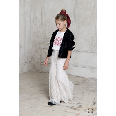 Μπουφάν biker με εφε δέρματος - ΜΑΥΡΟ 5/6Y