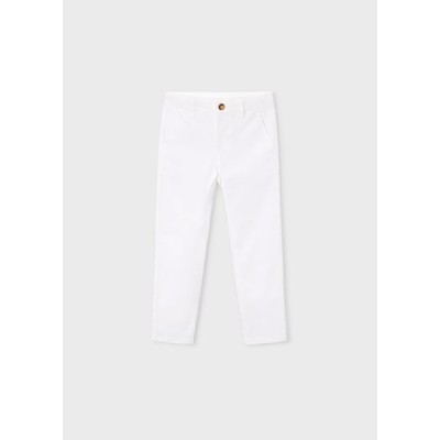 Παντελόνι chino καπαρτινέ βασικό - ΛΕΥΚΟ 3Y