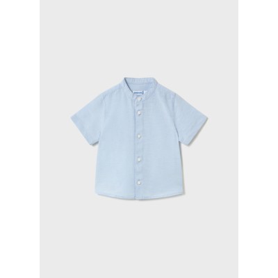 Πουκάμισο κοντομάνικο λινό γιακάς μαο - ΓΑΛΑΖΙΟ 12M