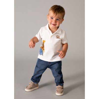 Soft denim jogger pants - DARK JEANS 12M