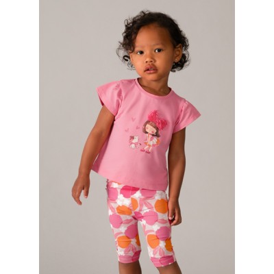 Printed leggings set - GERANIUM 2Y