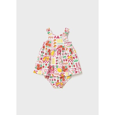 Printed dress with shorts - RED 2Y