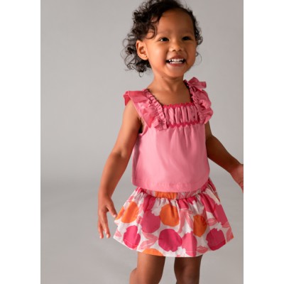 Printed skirt set - GERANIUM 12M