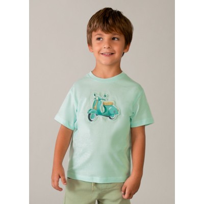 Μπλούζα κοντομάνικη ανάγλυφη βεσπα - ΜΕΝΤΑ 10Y
