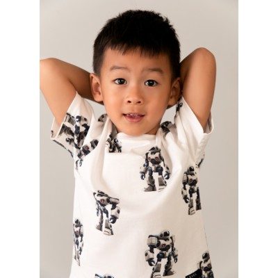 Μπλούζα κοντομάνικη σταμπωτή - ΑΝΘΡΑΚΙ 5Y