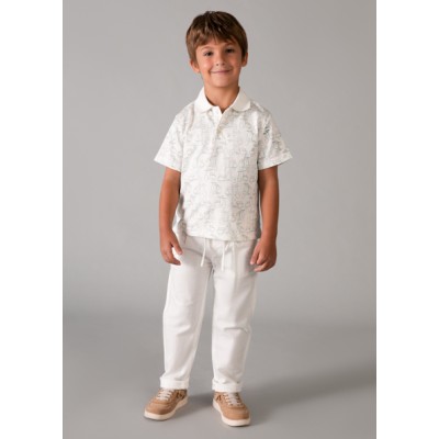 Παντελόνι λινό relaxed - ΚΡΕΜ 8Y