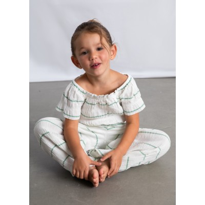 Σετ παντελόνι μακρύ ρίγες - ΕΚΡΟΥ 8Y