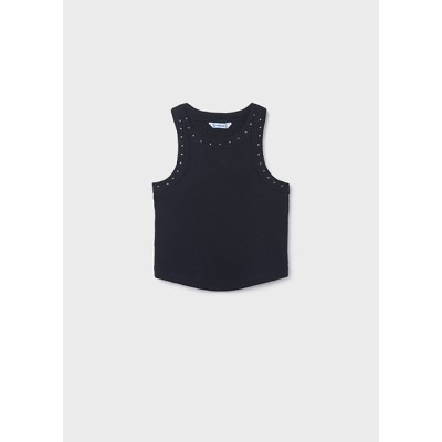 Μπλούζα τιράντες κανάλε - ΜΑΥΡΟ 12Y