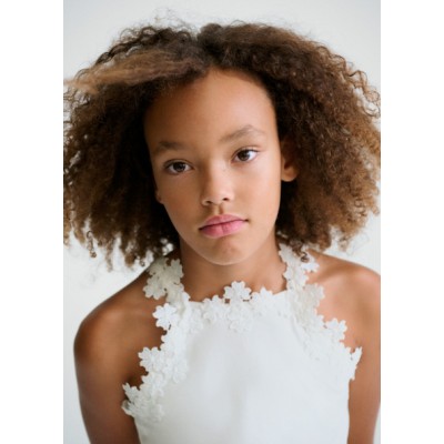 Μπλούζα τιράντες δαντέλα γκιπούρ - ΛΕΥΚΟ 16Y