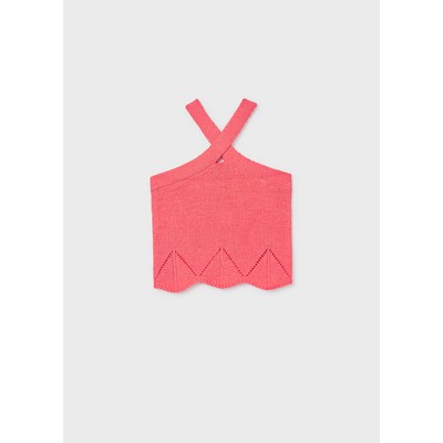 Τοπ πλεκτό halter - ΚΟΡΑΛΙ 18Y