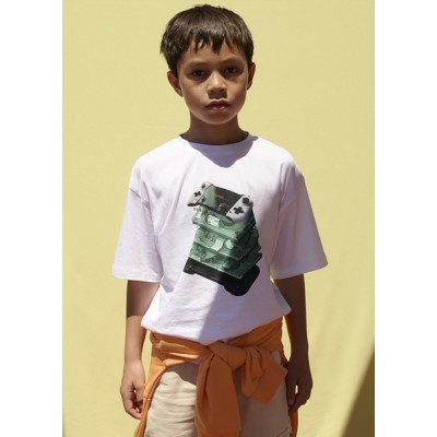 Μπλούζα κοντομάνικη στάμπα - ΛΕΥΚΟ 8Y