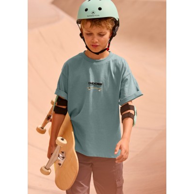 Μπλούζα κοντομάνικη πίσω στάμπα - ΠΡΑΣΙΝΟ 10Y