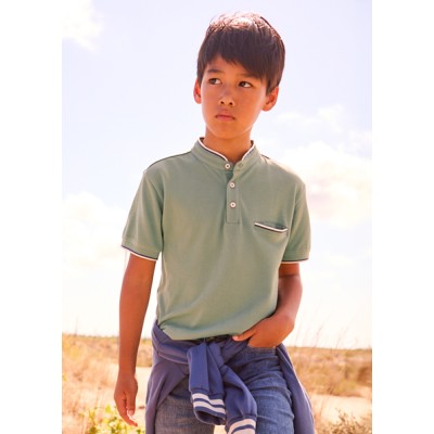 Πόλο κοντομάνικο γιακάς μαο - ΠΡΑΣΙΝΟ 8Y