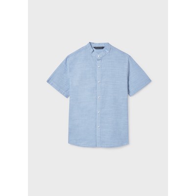 Πουκάμισο κοντομάνικο γιακάς μαο - ΓΑΛΑΖΙΟ 14Y