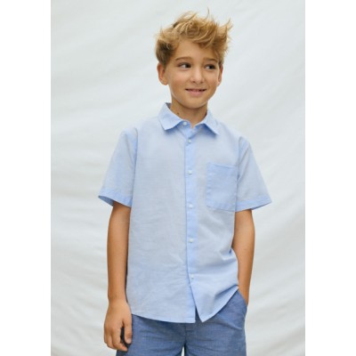 Πουκάμισο κοντομάνικο γιακάς - ΓΑΛΑΖΙΟ 10Y