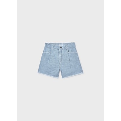 Striped denim shorts - BLUE 8Y