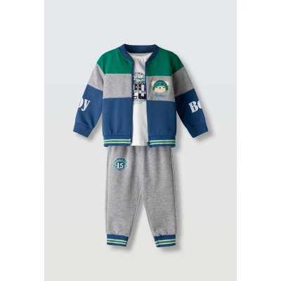 Σετ 3τμχ. φόρμα - ΓΚΡΙ 12M