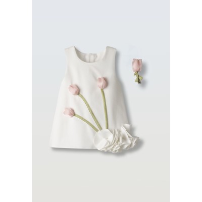 Φόρεμα μπεμπε - ΕΚΡΟΥ 12M