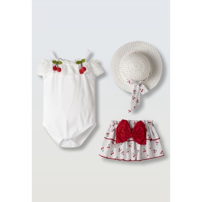 Σετ φούστα βρεφικό - ΛΕΥΚΟ 2Y