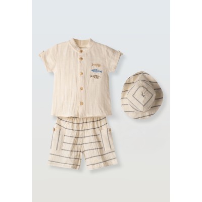 Σετ βερμούδ τζιν - ΑΝΘΡΑΚΙ 12Y