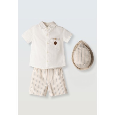 Bermuda shirt set - CREAM 12M