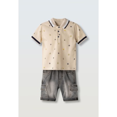 Σετ βερμούδ τζιν - ΑΝΘΡΑΚΙ 12Y