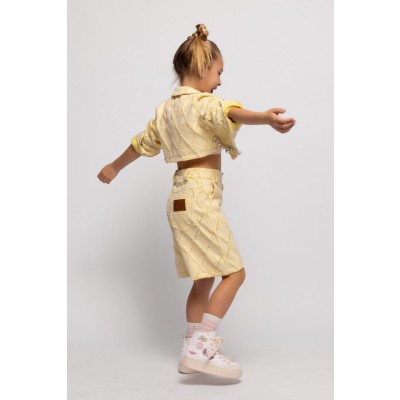 Τζάκετ με κρύσταλλα κίτρινο - ΚΙΤΡΙΝΟ 3/4Y