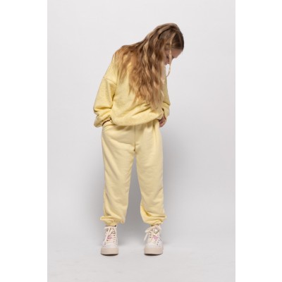 Yellow lace sweatshirt set - YELLOW 5/6Y