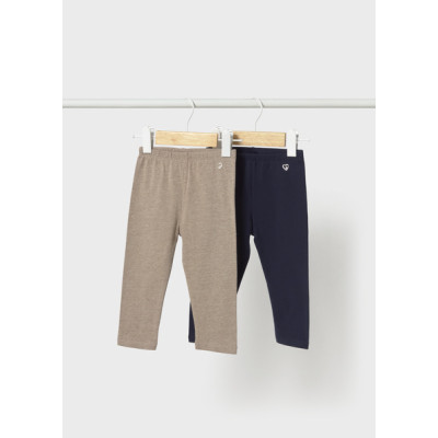 Set of 2 basic leggings - BLUE 18M