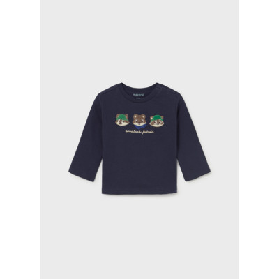 T-Shirt μακρυμάνικο κεντήματα - ΜΠΛΕ 12M