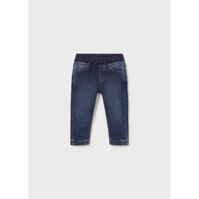 Παντελόνι soft denim jogger - ΓΚΡΙ 12M