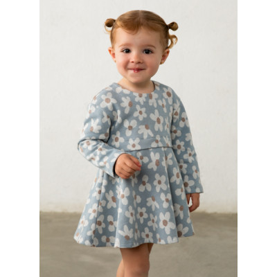 Checkered jacquard dress - SILVER 2Y