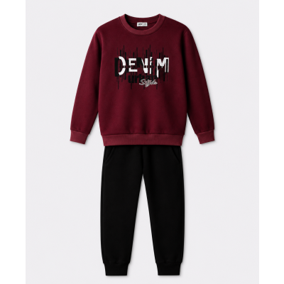 Tracksuit set - BURGUNDY 8Y