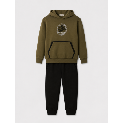 Sweatshirt tracksuit set - khaki 6Y