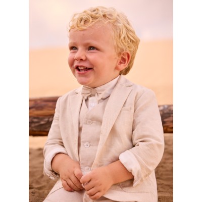 Linen suiting jacket - BEIGE 2Y