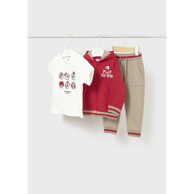 3 piece blouse set - RED 4Y