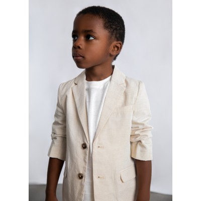 Linen suiting jacket - BEIGE 2Y