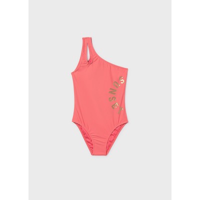 Asymmetrical swimsuit - SALMON 18Y