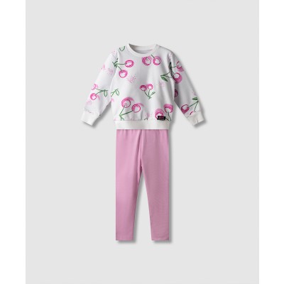 Leggings and long-sleeved t-shirt set - CHERRY 2Y