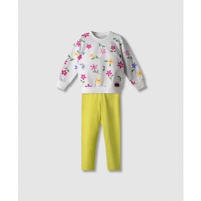 Leggings and long-sleeved t-shirt set - LEMON 4Y