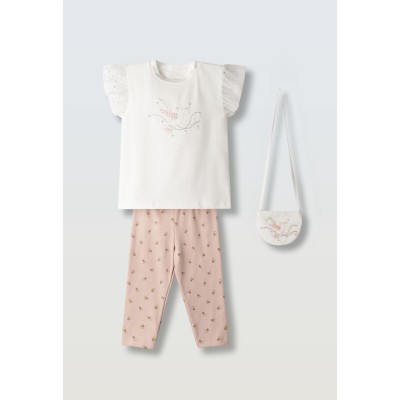 Leggings set with bag - CREAM 6Y