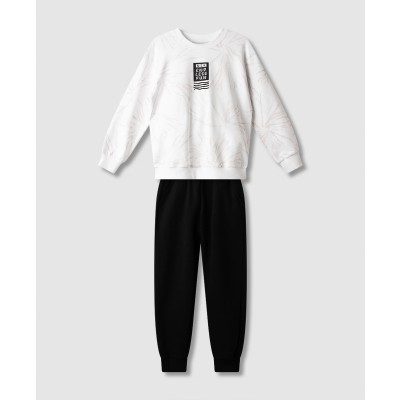 Σετ φόρμα αχνούδιαστη για αγόρια - ΛΕΥΚΟ 14Y