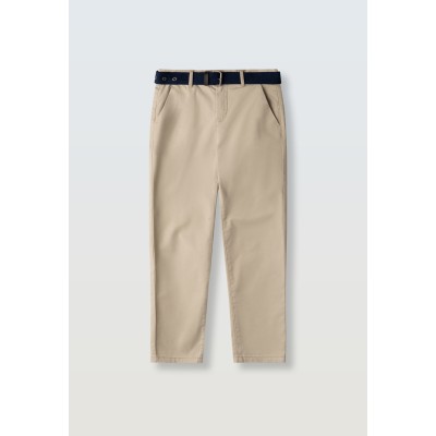 Pants with elastic waistband - BEIGE 14Y