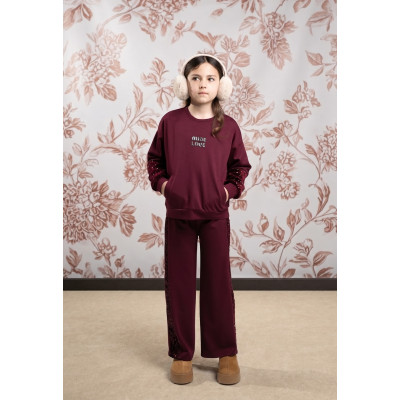 Pants set - BURGUNDY 6Y
