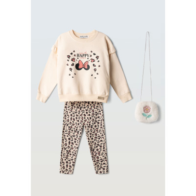 Leggings set with bag - BEIGE 6Y