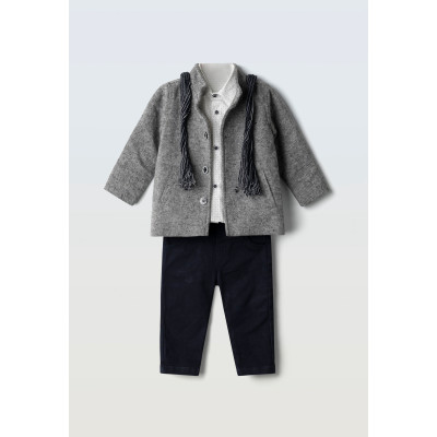 Coat set 3pcs. - GREY 12M