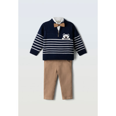 Set of 4 with knitwear - BLUE 2Y