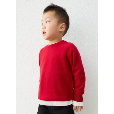 Basic round collar jersey - RED 10Y